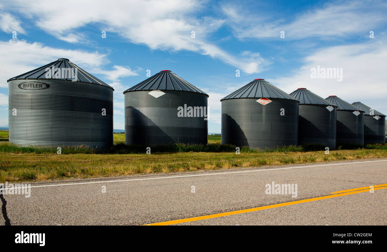grain storage silos, idaho 2012 Stock Photo Alamy