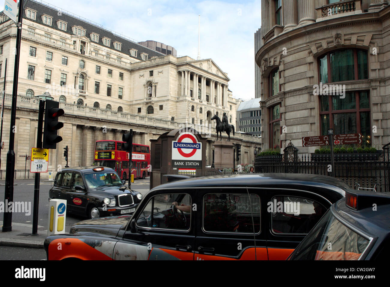 London's financial district, Bank Station Stock Photo - Alamy