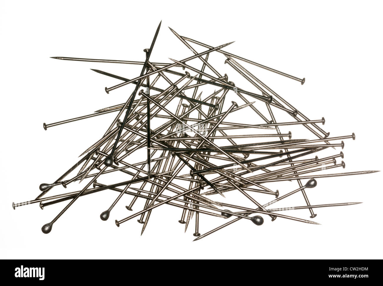 Macro image of many sewing pins for clothes making on white background  Stock Photo - Alamy