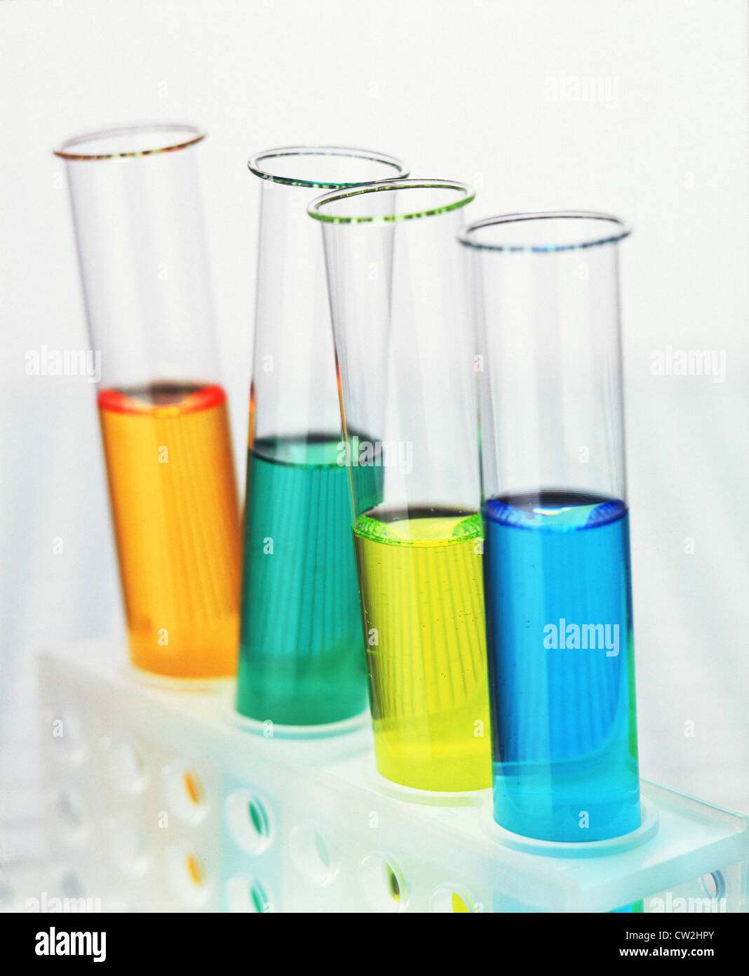 Test tubes with different colored liquids Stock Photo - Alamy