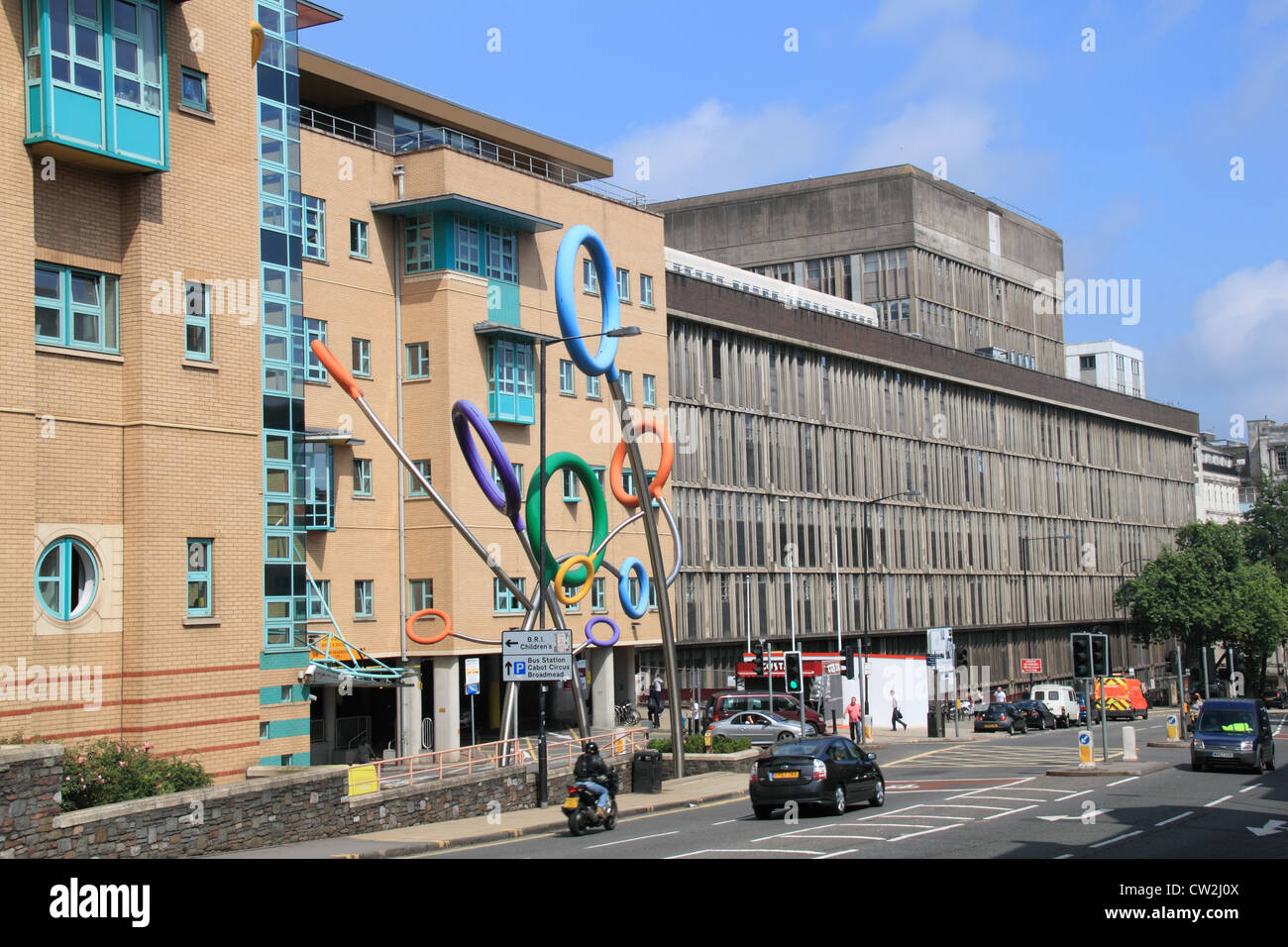 Bristol Royal Hospital for Children and Bristol Royal Infirmary (grey