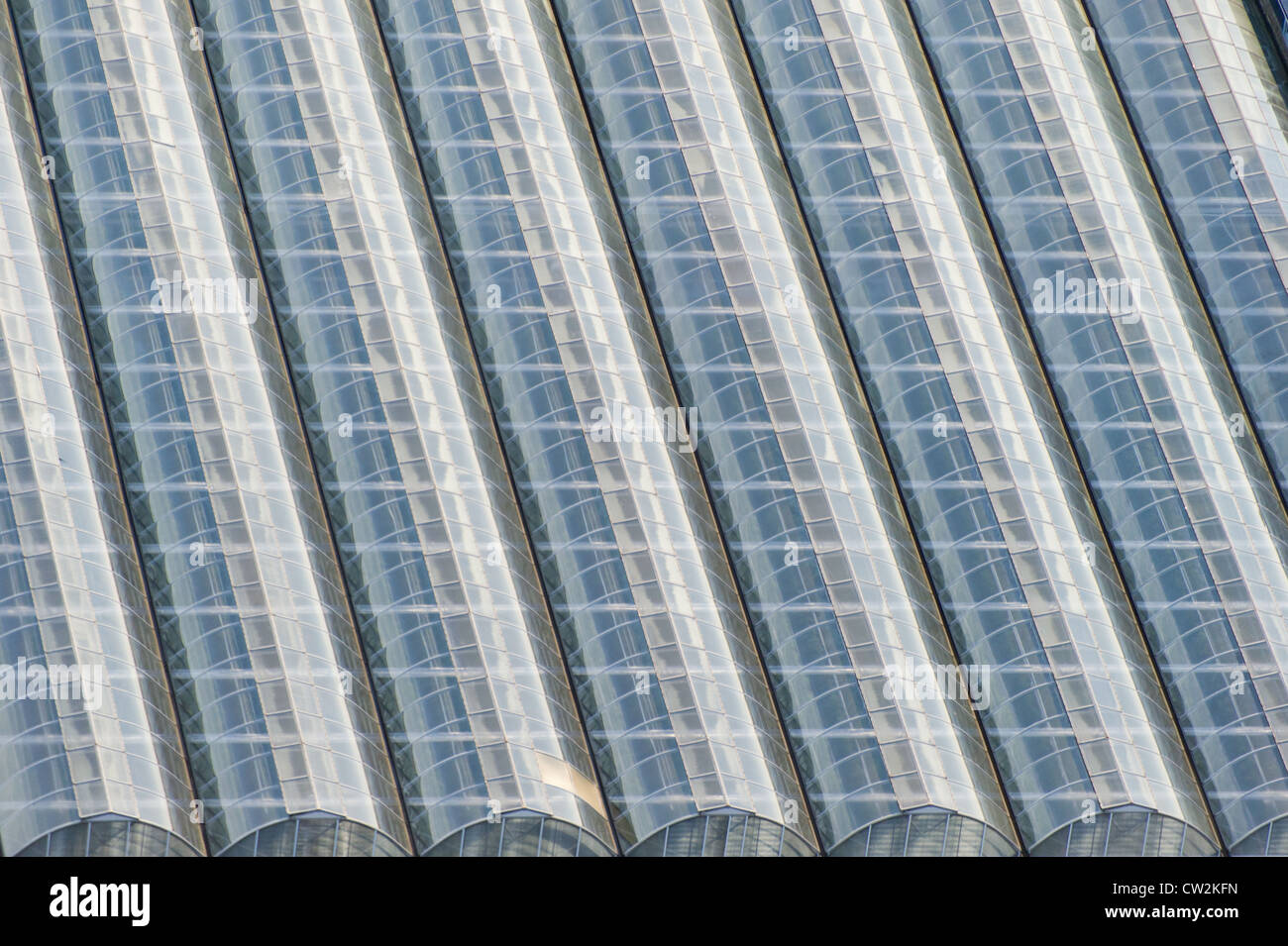 Aerial view of greenhouses  Stock Photo