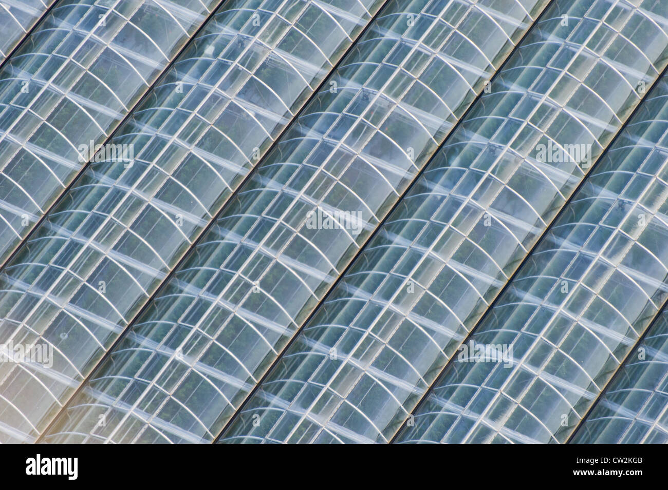 Aerial view of greenhouses  Stock Photo