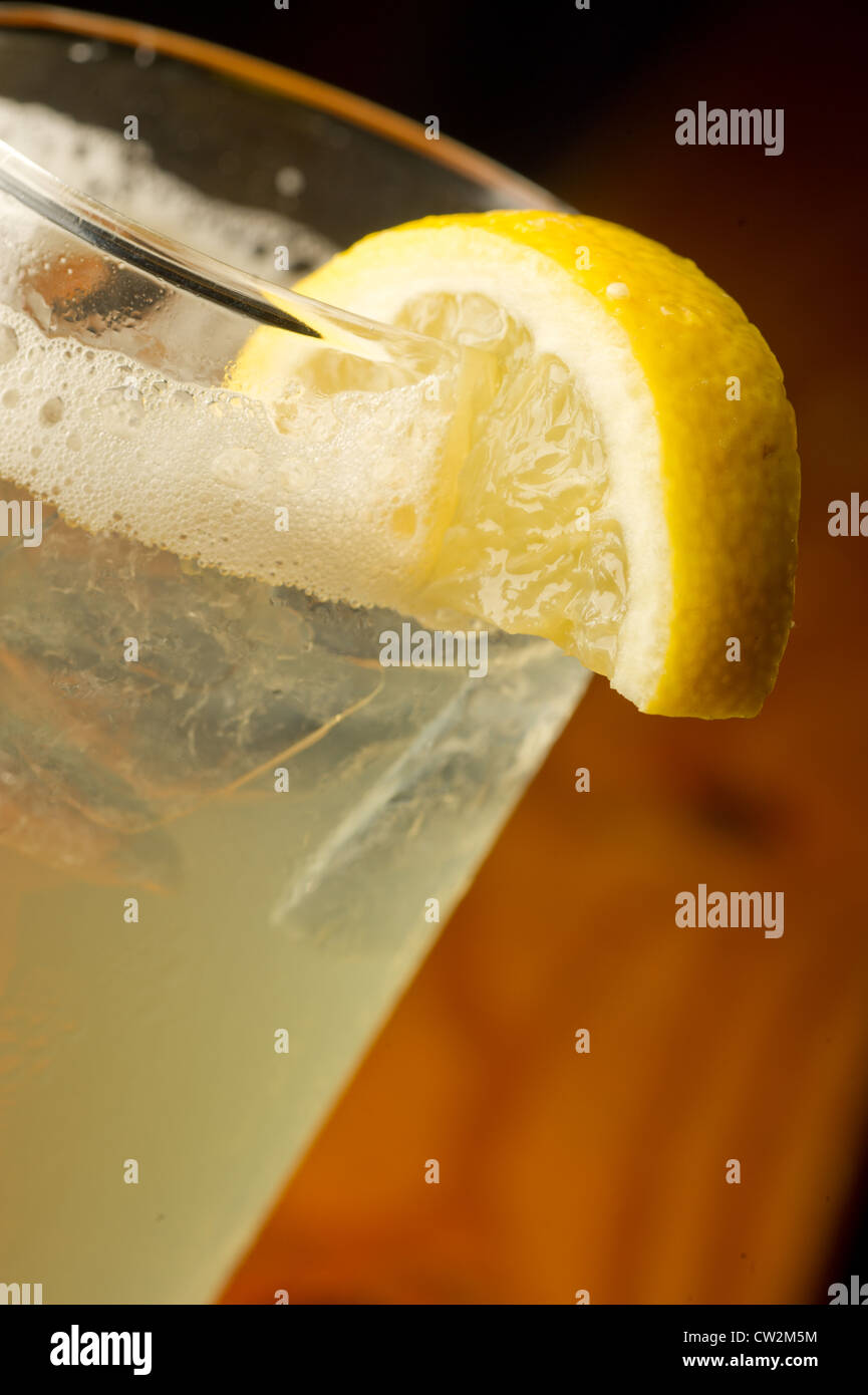Bourbon slush alcoholic drink on bar Stock Photo