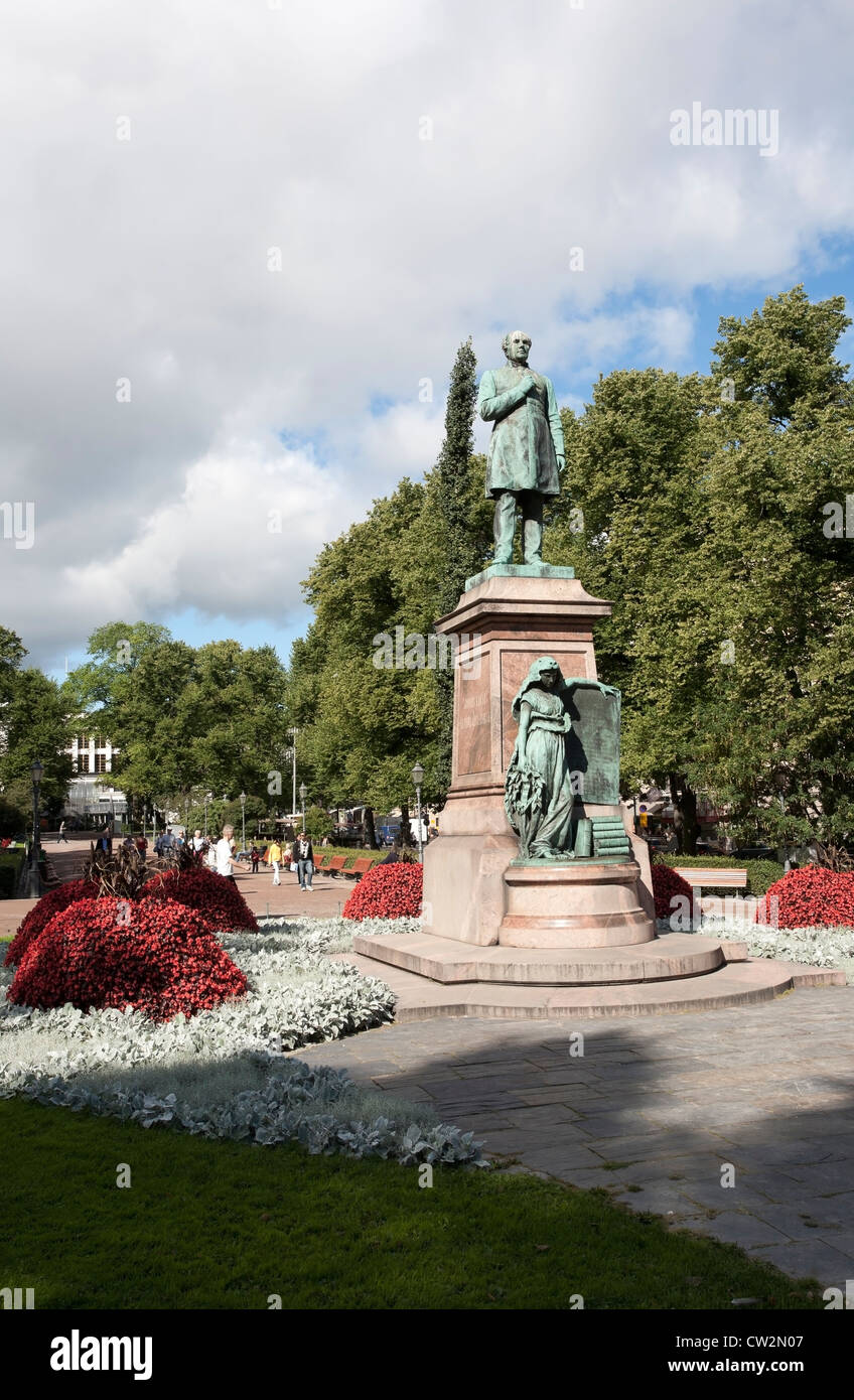 Statue of Johan Ludvig Runeberg in Helsinki Finland Stock Photo Alamy