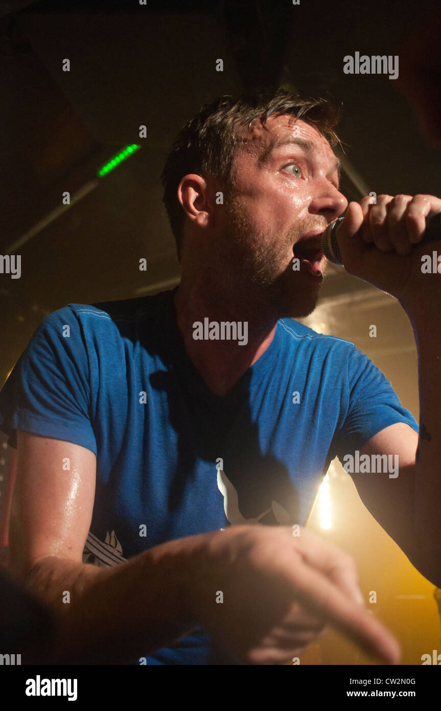 Damon Albarn from Blur at The 100 Club Stock Photo