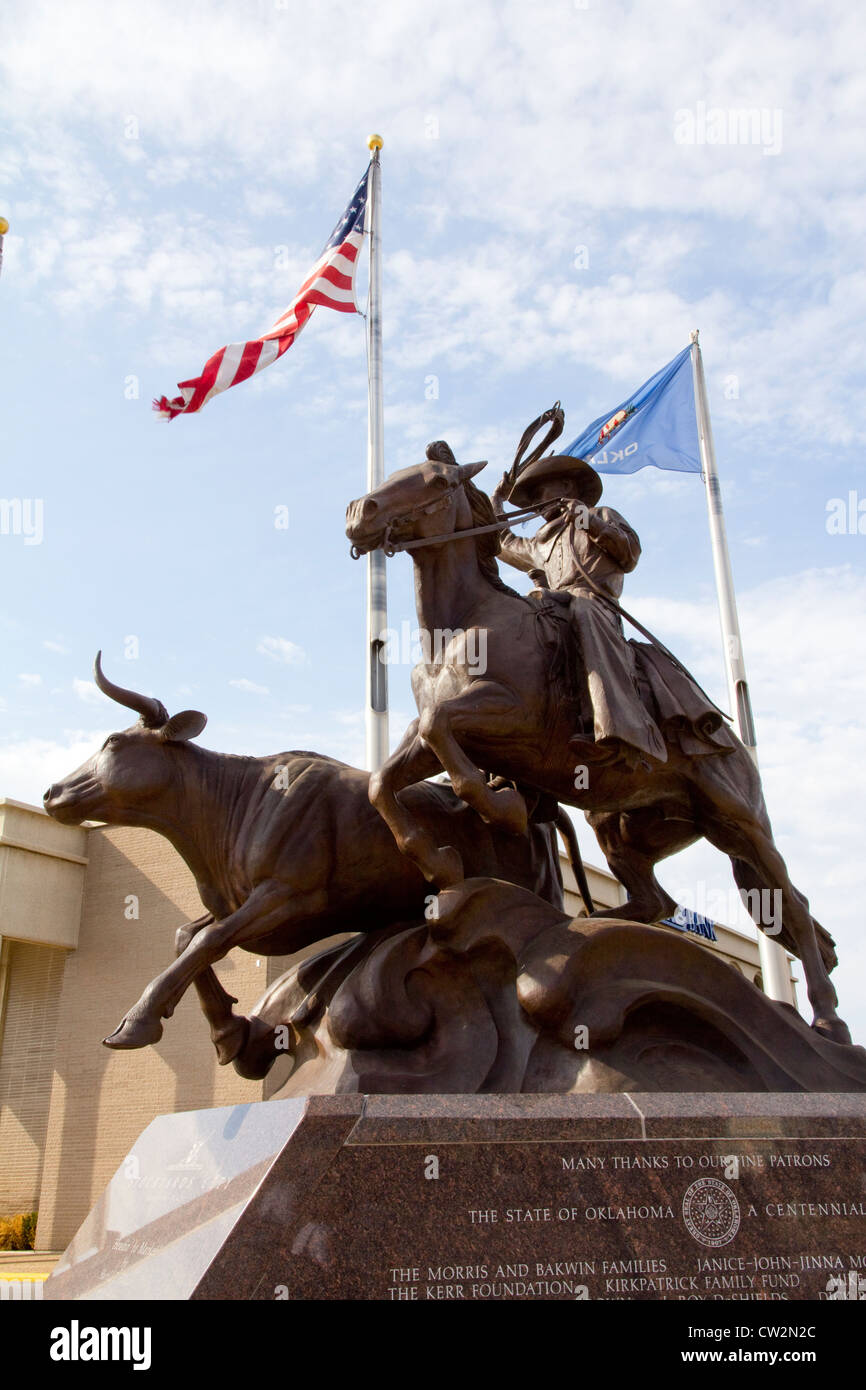 Oklahoma Centennial Sculpture "Heading to Market" by Harold T. Holden