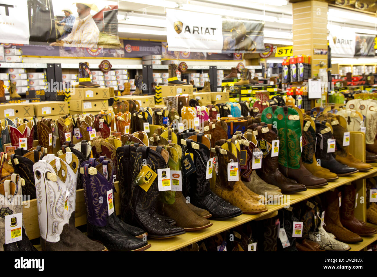 Cowboy boots, Langston's Western Wear in Stockyard City, Oklahoma City, OK,  USA Stock Photo - Alamy