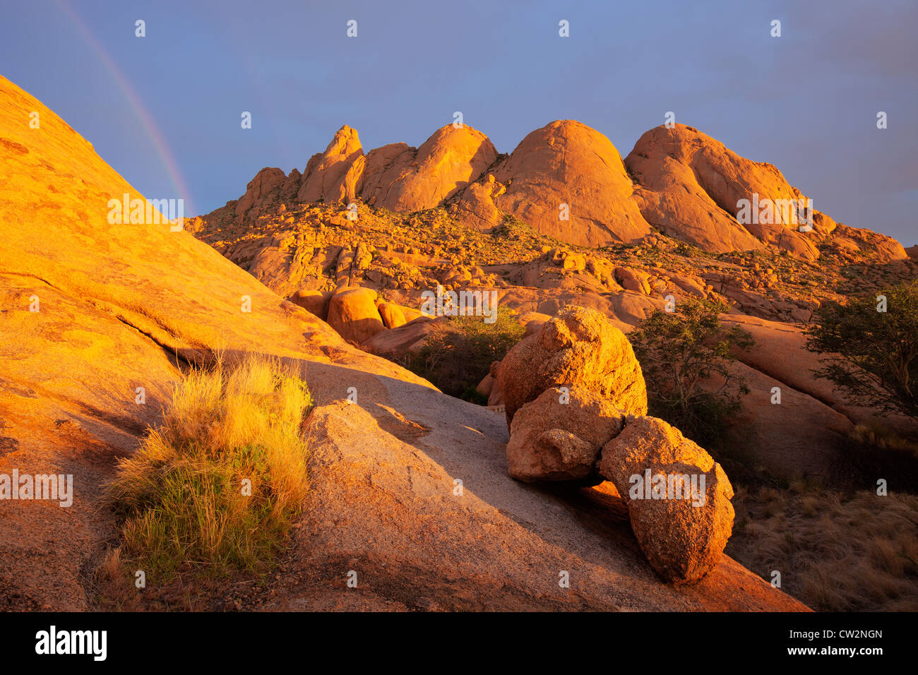 Scenic view of Spitzkoppe and surrounds.Namibia Stock Photo