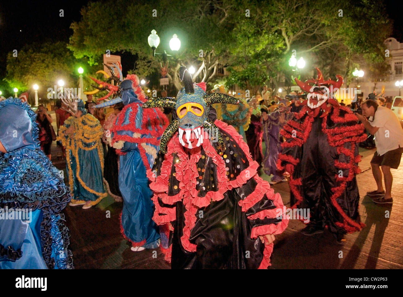 Puerto Rico - Ponce - Carnival night . Annual event on the Caribbean island. Stock Photo