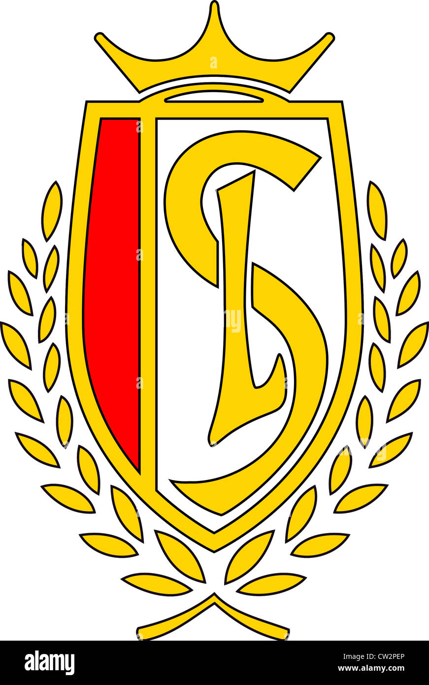 Logo of Belgian football team Standard Liege - Royal Standard de Liege. Stock Photo