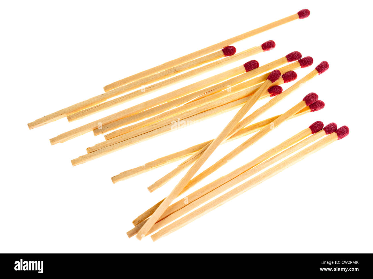Long red matches coated in phosphorus, UK Stock Photo