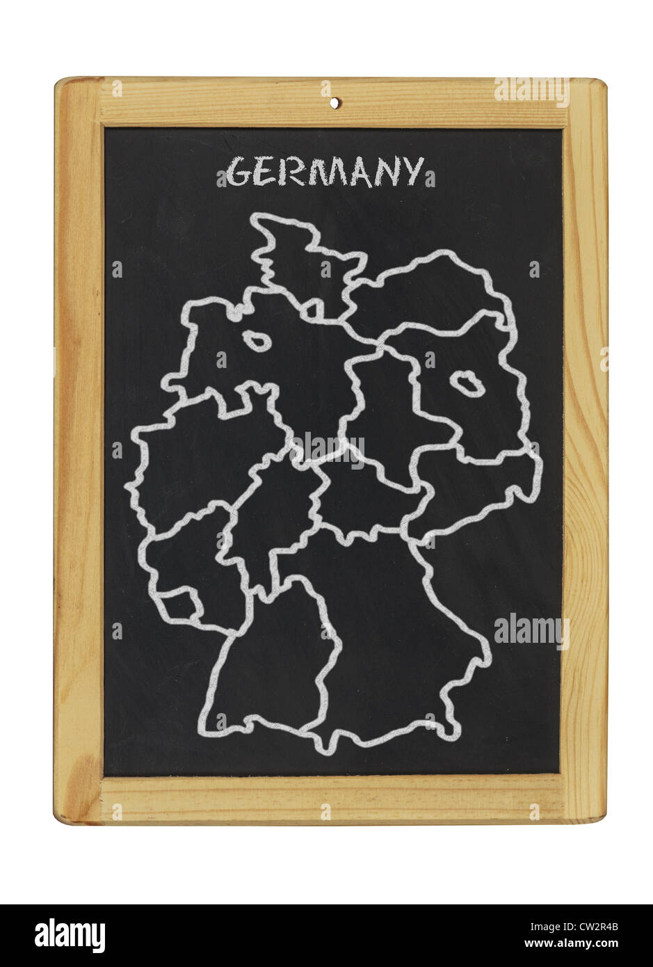 map of germany on a chalkboard Stock Photo
