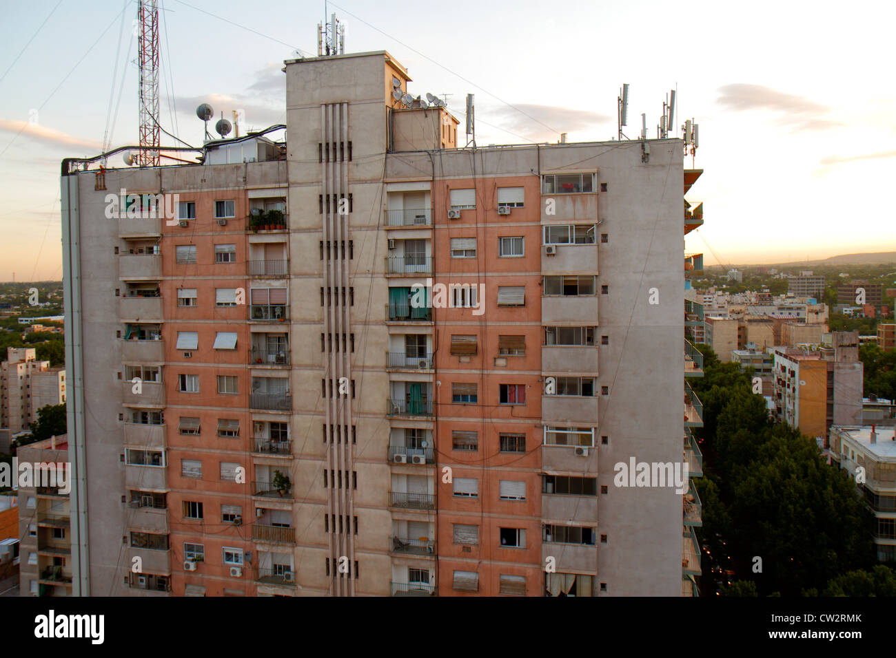 Mendoza Argentina,aerial view from Edificio Gomez,condominium condominiums condo condos residential residences apartment apartments flat flats,buildin Stock Photo