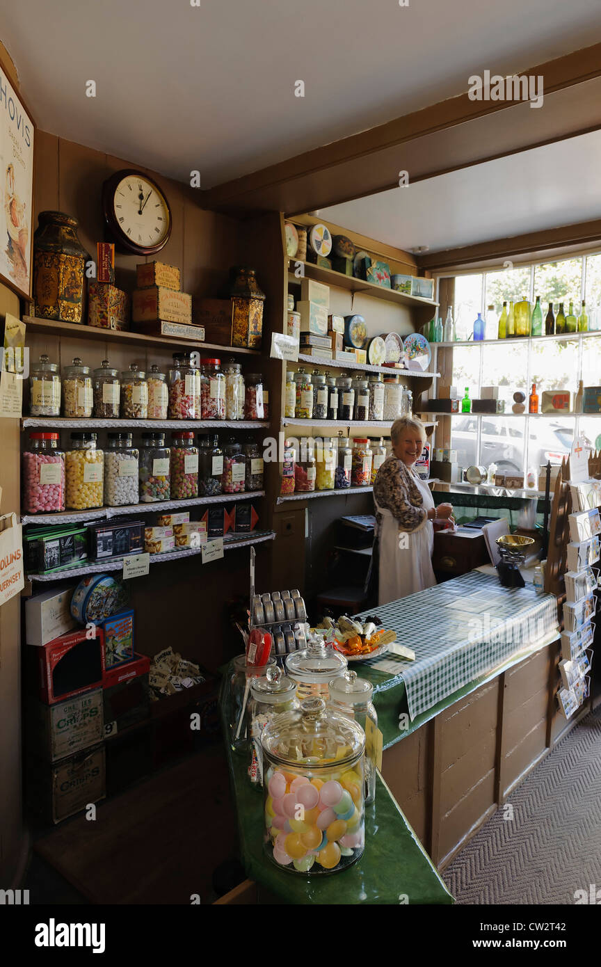 Victorian Shop, Cornet Street in St. Peter Port,  Isle of Guernsey,  Channel Islands Stock Photo
