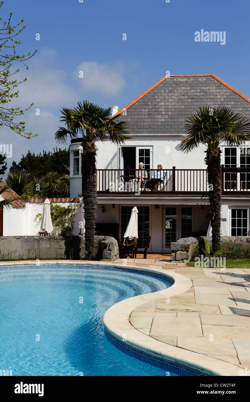 White House Hotel, Isle of Herm Channel Islands Stock Photo Alamy