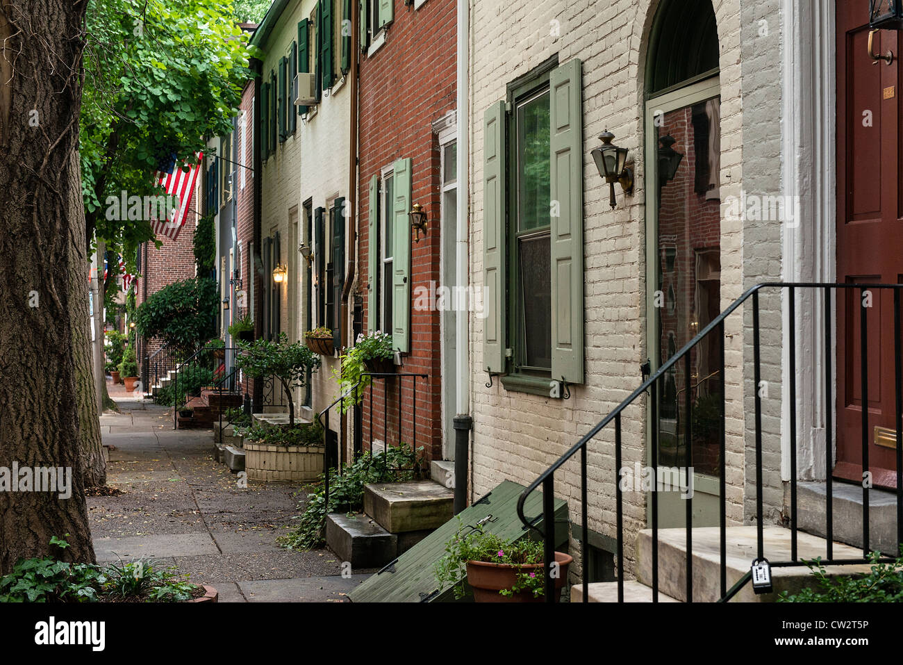 Townhouse, Quince Street, Old City, Philadelphia, Pennsylvania, USA