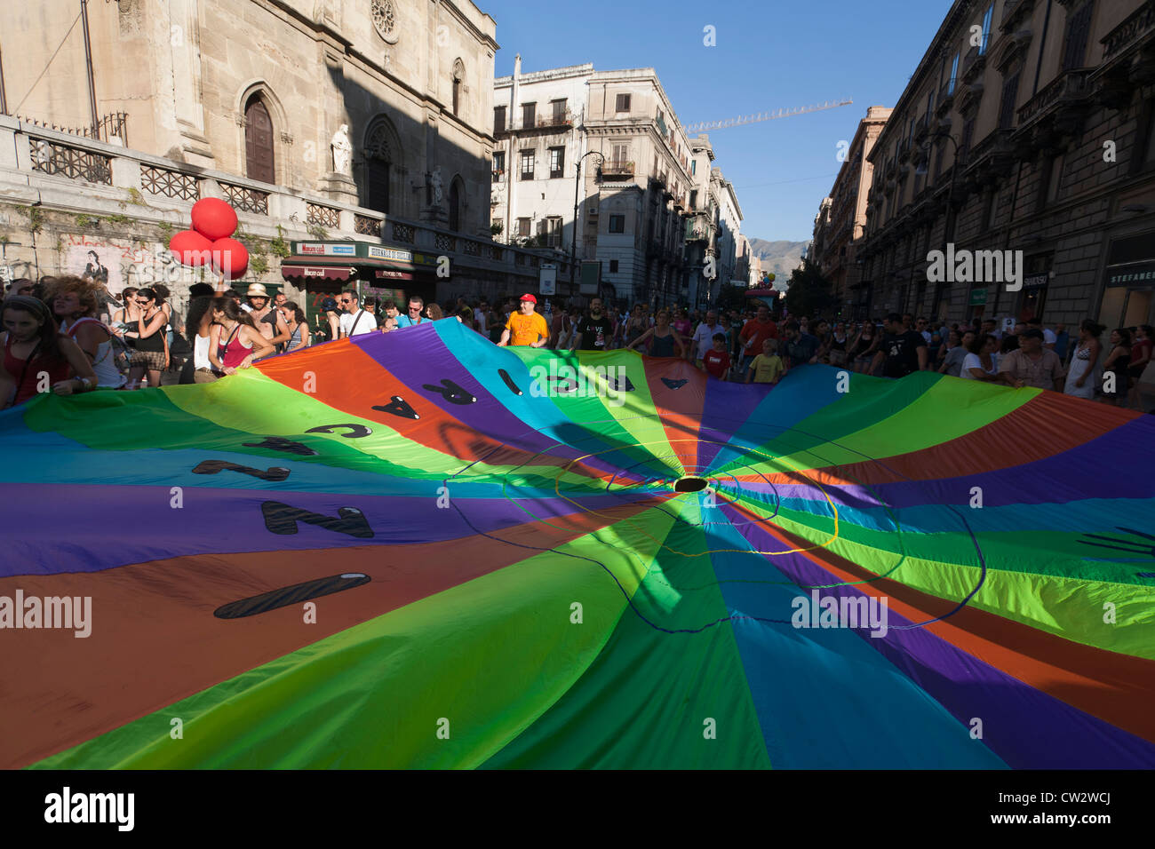 Gay pride day Palermo Sicily Stock Photo