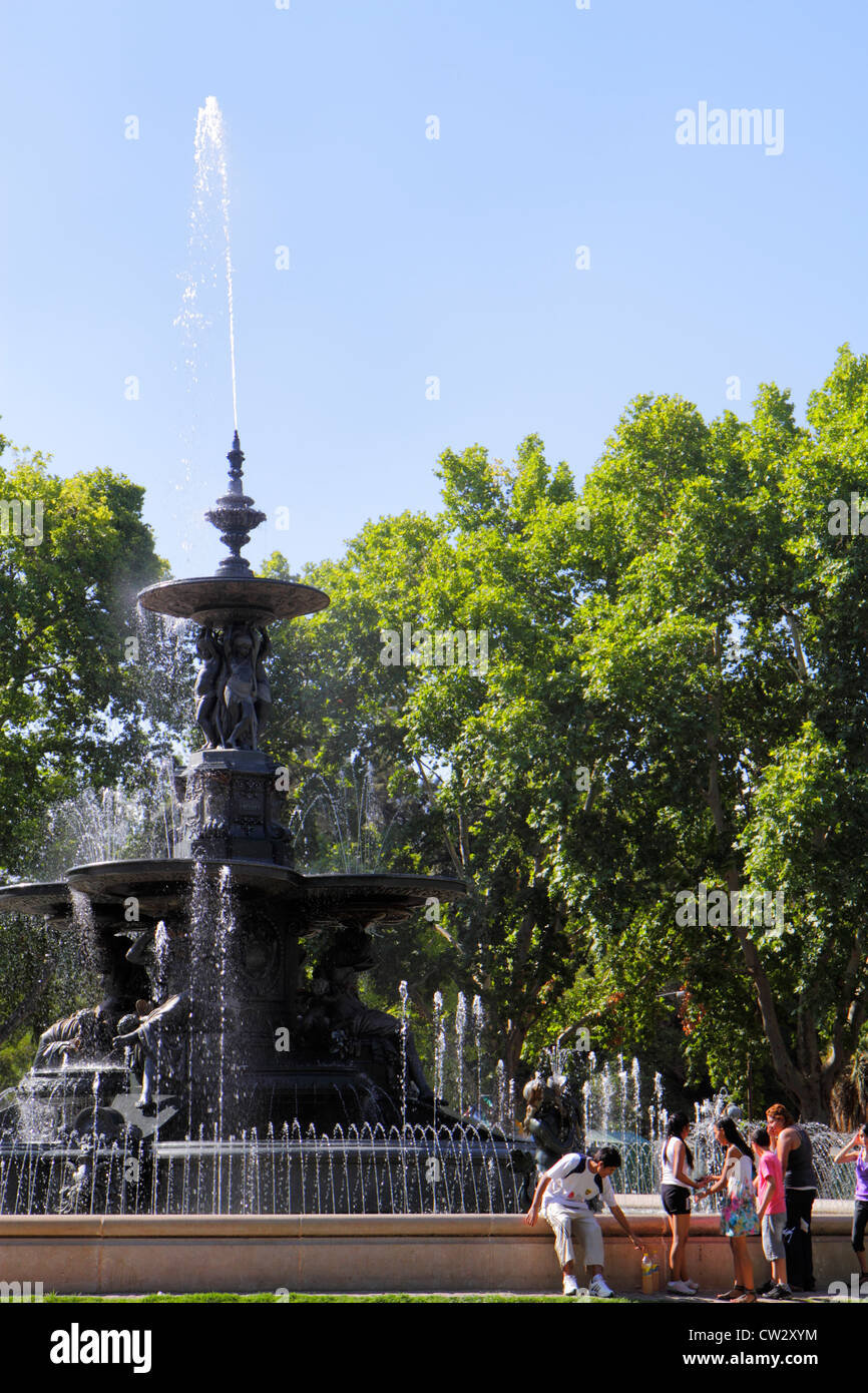 Mendoza Argentina,Parque General San Martin,public park,Fuente de los Continentes,Continents Fountain,ornamental fountain,academic sculpture,Duval D’O Stock Photo