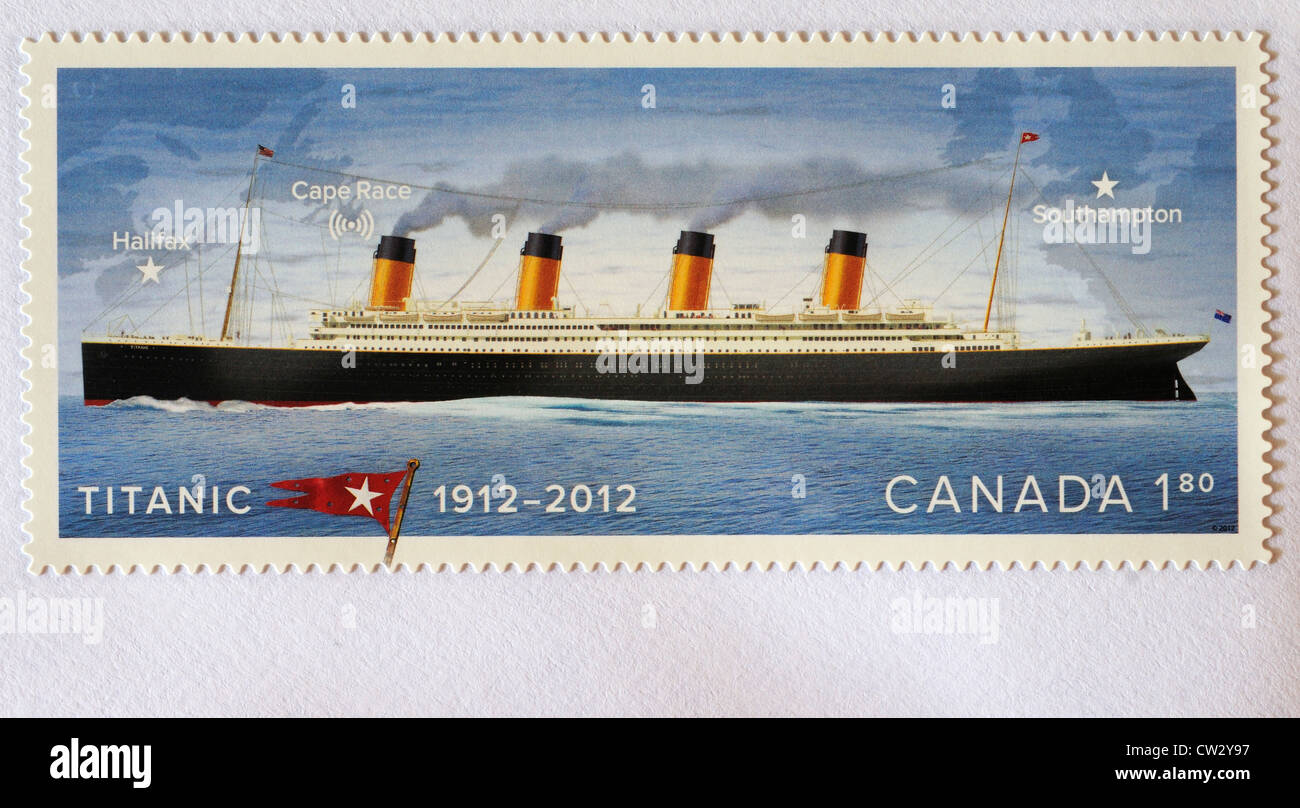 A Canadian Titanic postage stamp Stock Photo