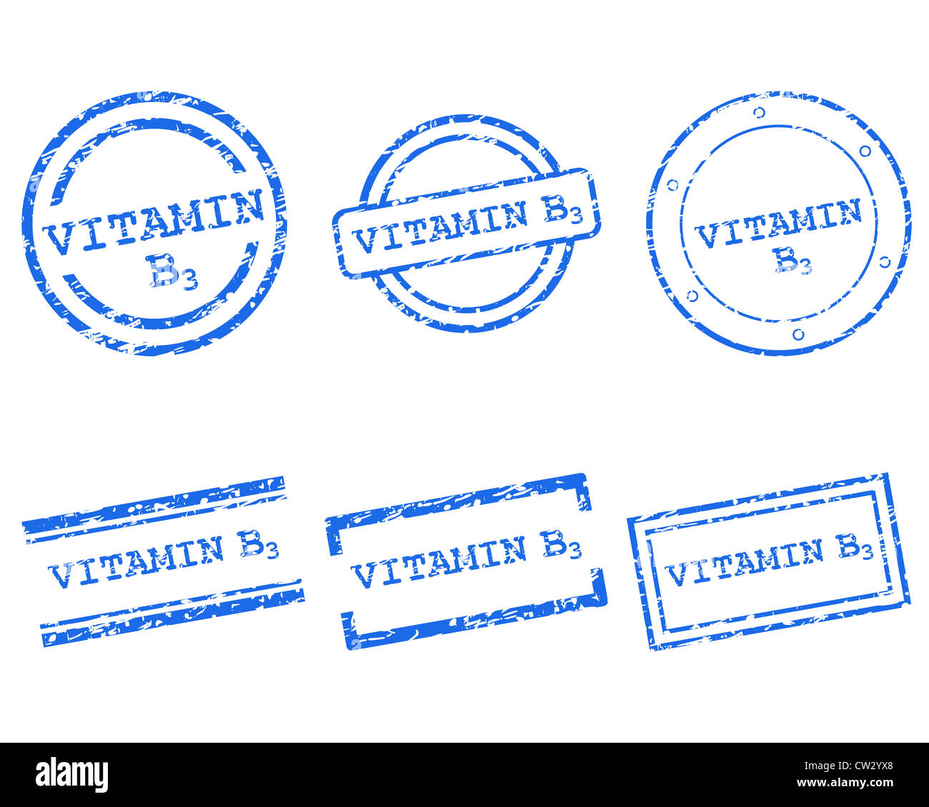 Vitamin B3 stamps Stock Photo Alamy