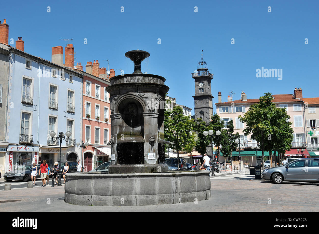 Republique square Issoire Auvergne France Stock Photo