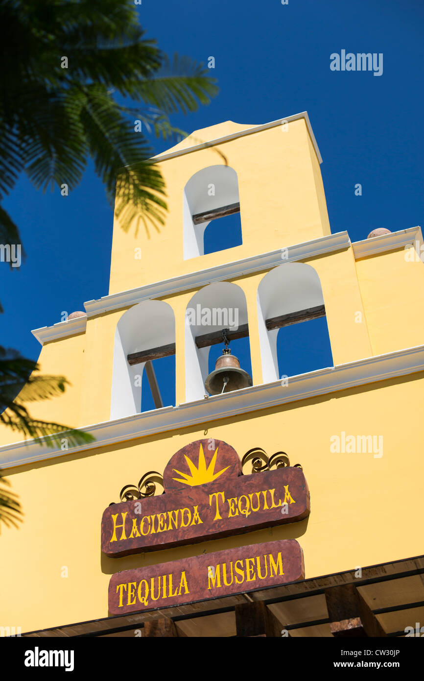 Hacienda Tequila Museum on 5th Avenue, Playa del Carmen, Mexico Stock
