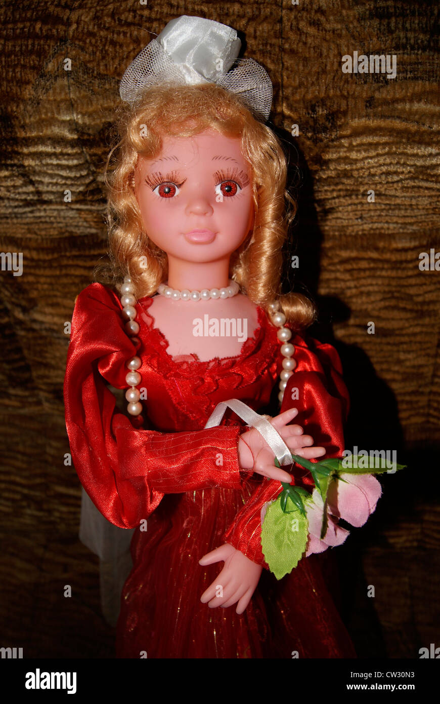 Barbie Doll girl toy in beautiful red Dress Stock Photo - Alamy