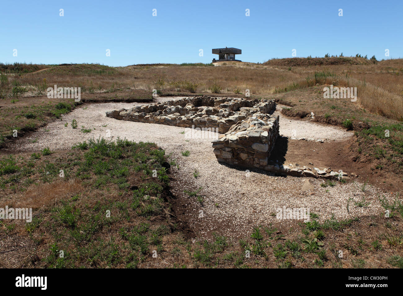 Remains of the Command Post within Fort Grande, fort number 14, on the Lines of Torres Vedras, Portugal. Stock Photo