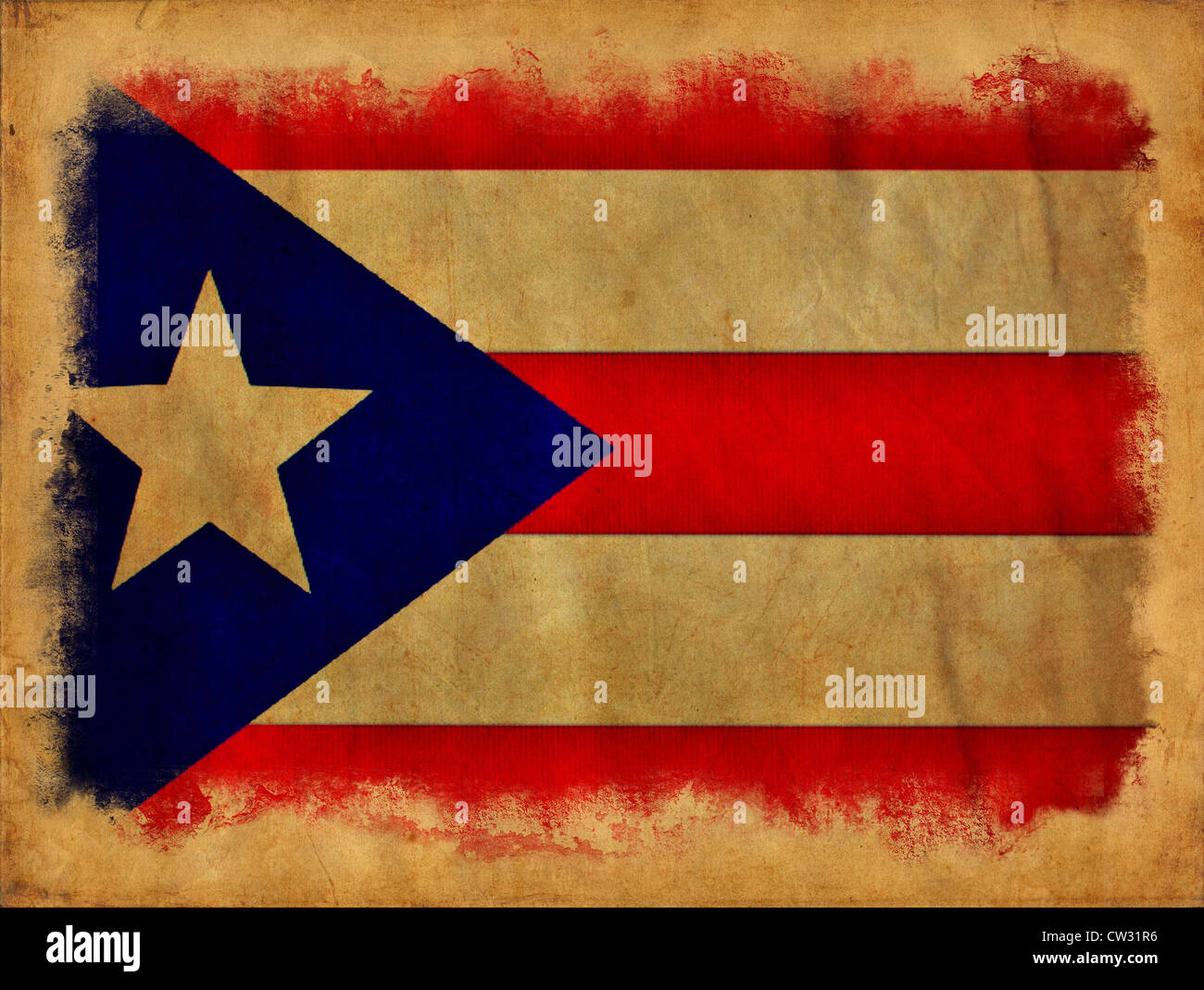 Puerto Rico grunge flag Stock Photo - Alamy