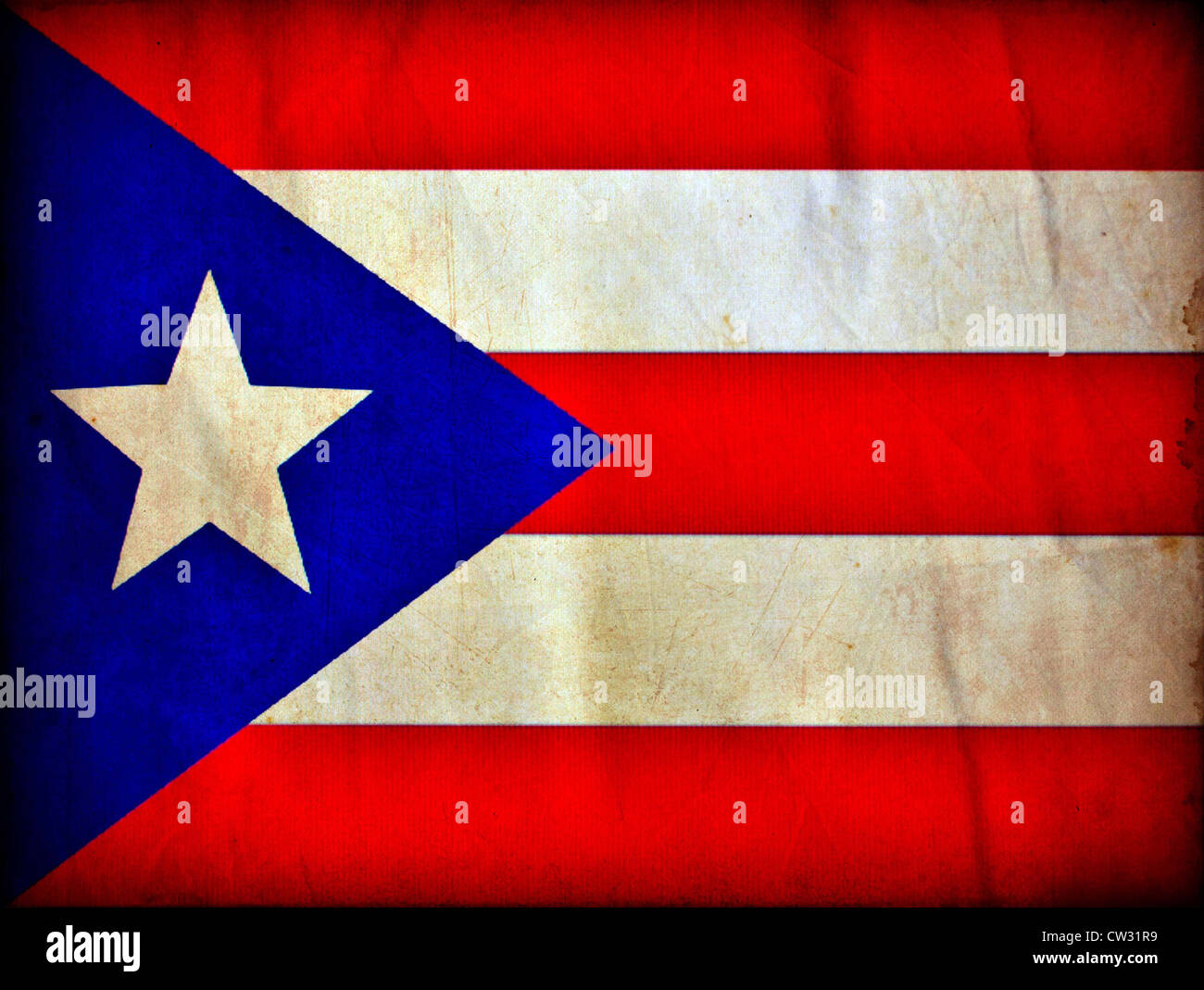 Puerto Rico grunge flag Stock Photo - Alamy