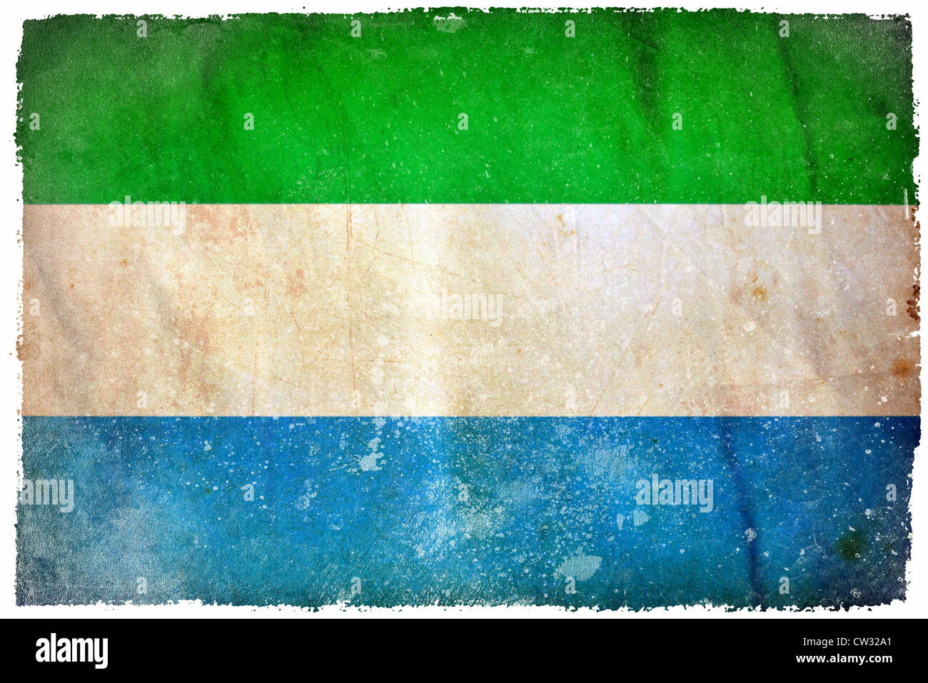 Sierra Leone grunge flag Stock Photo - Alamy