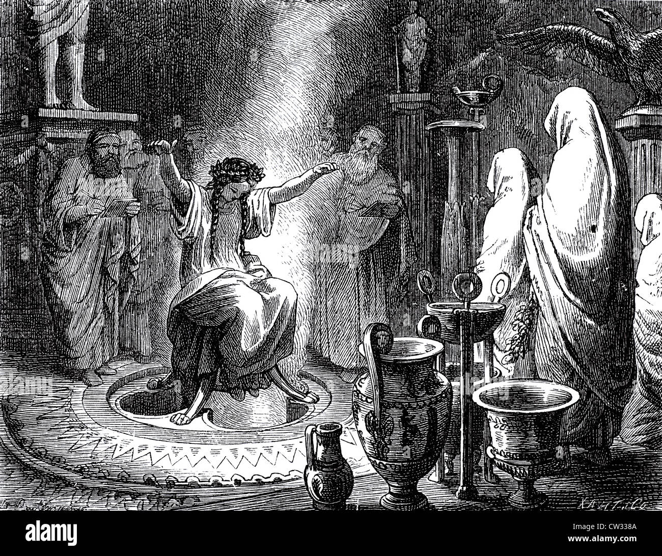 Pythia priestess Stock Photo