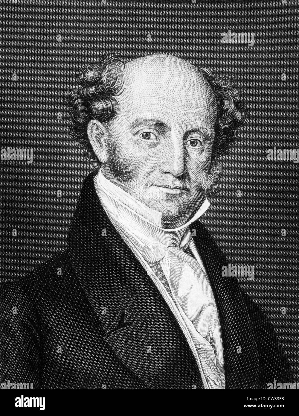 Martin Van Buren (1782-1862) on engraving from 1859. 8th President of the United States during 1837-1841. Stock Photo