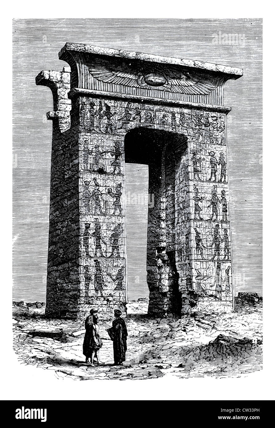 Temple ruins of Karnak Stock Photo