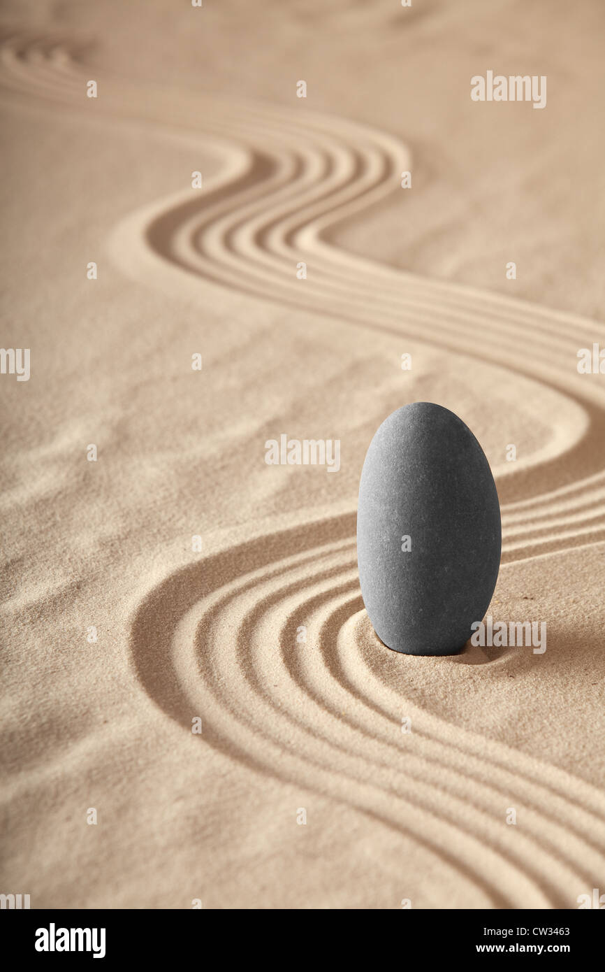 harmony and balance zen garden simplicity and purity form a background for meditation and relaxation spirituality Stock Photo