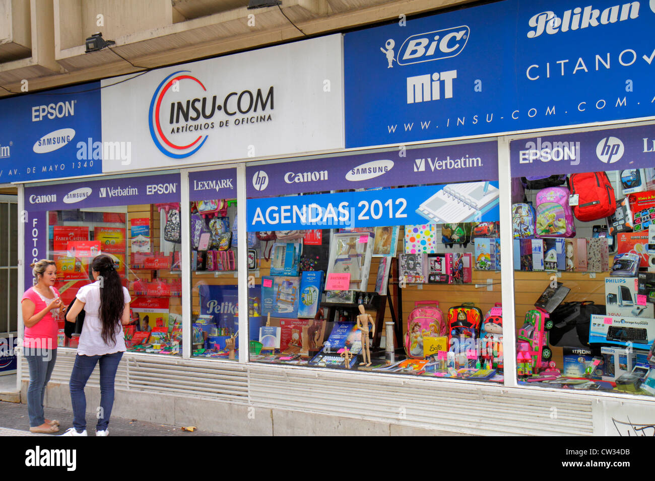 Buenos Aires Argentina Avenida de Mayo store storefront business Stock