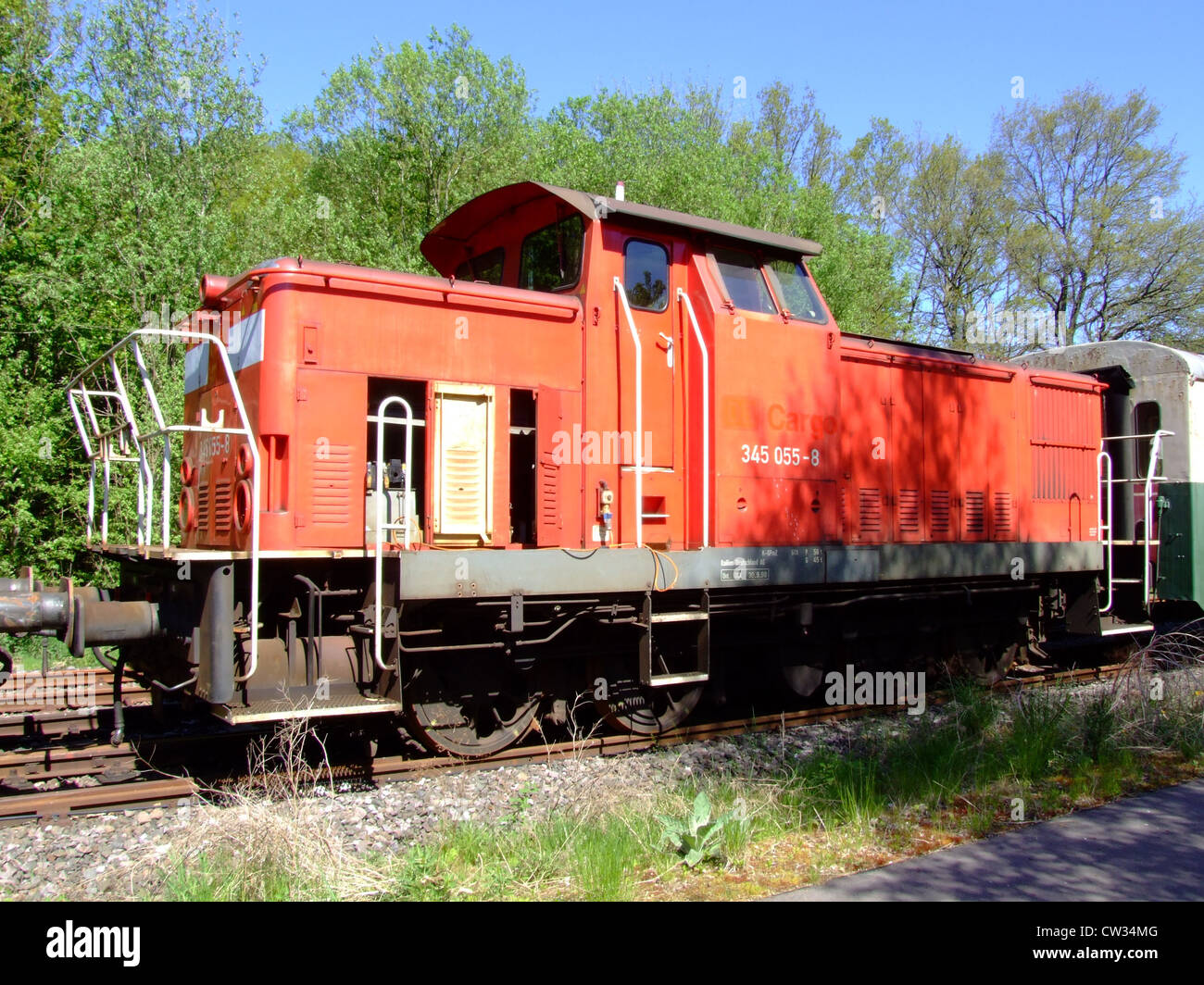 Diesel locomotives of Deutsche Bahn Dampflok-Museum Hermeskeil Stock Photo