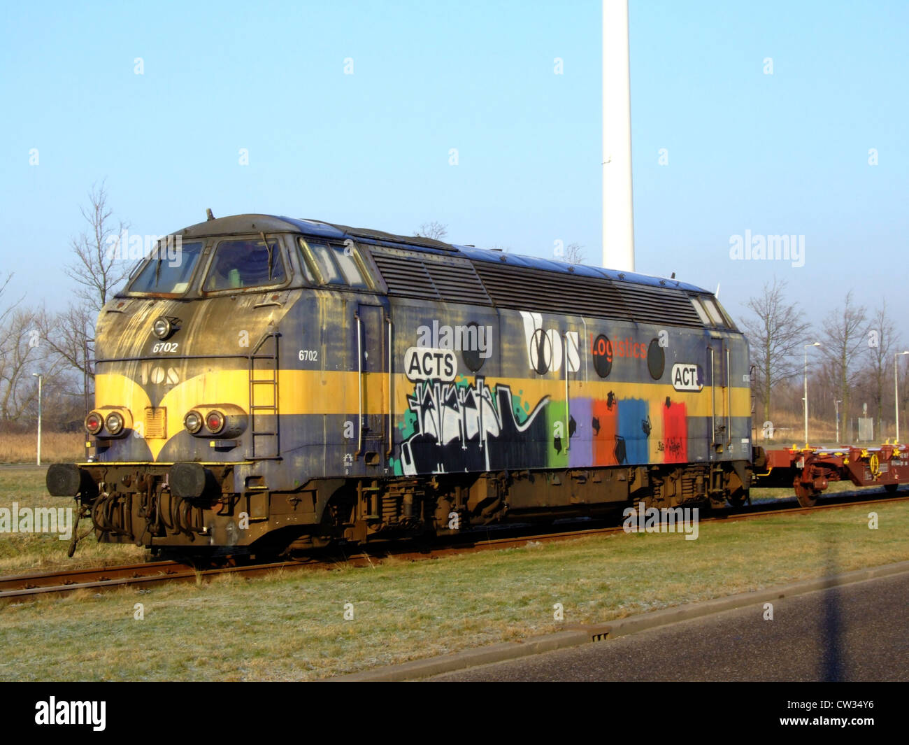 ACTS 6702 (Afzet Container Transport Systeem) at Amsterdam. Stock Photo