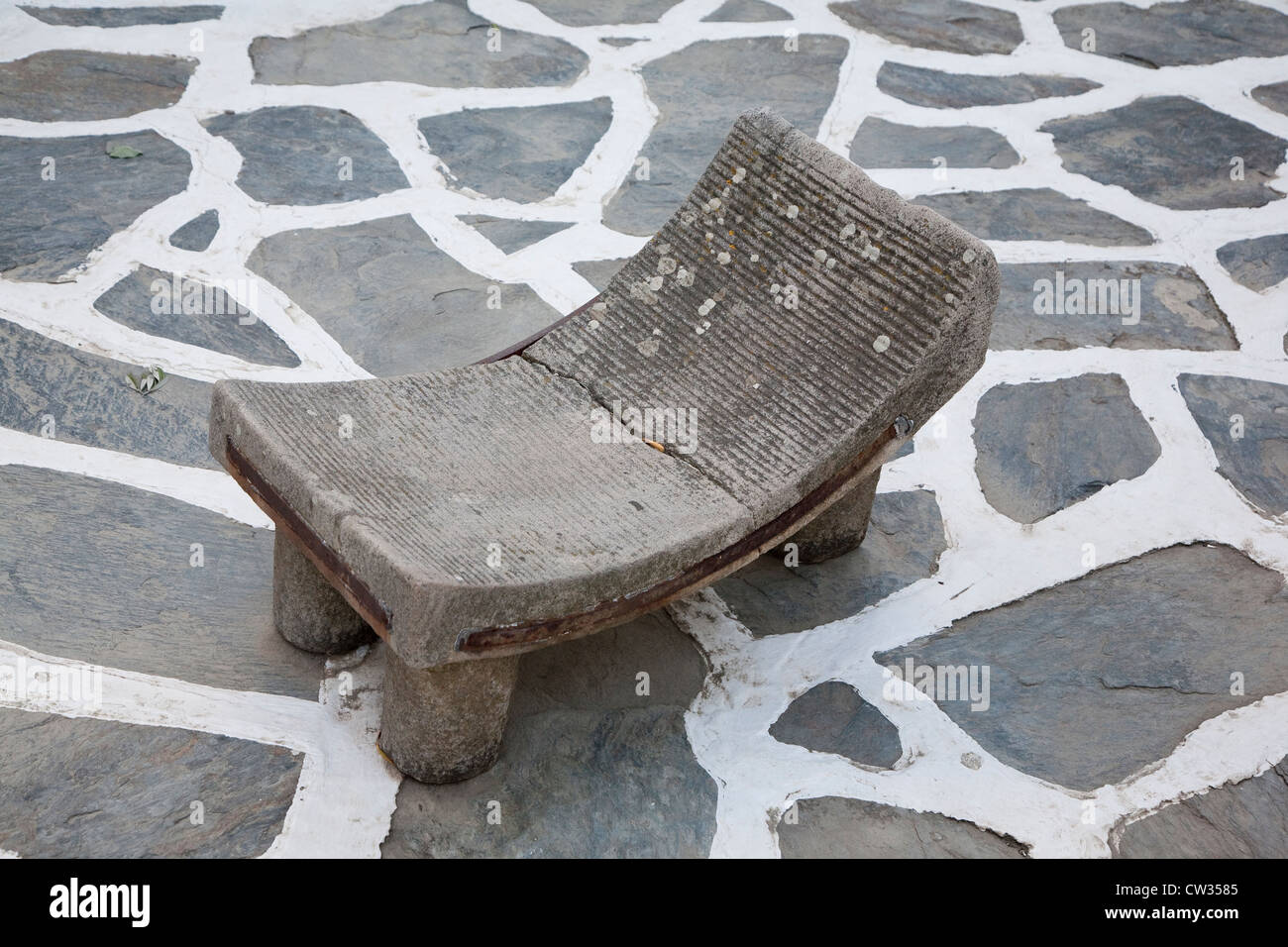 Rustic Cement Chair In The Portlligat Museum House Salvador