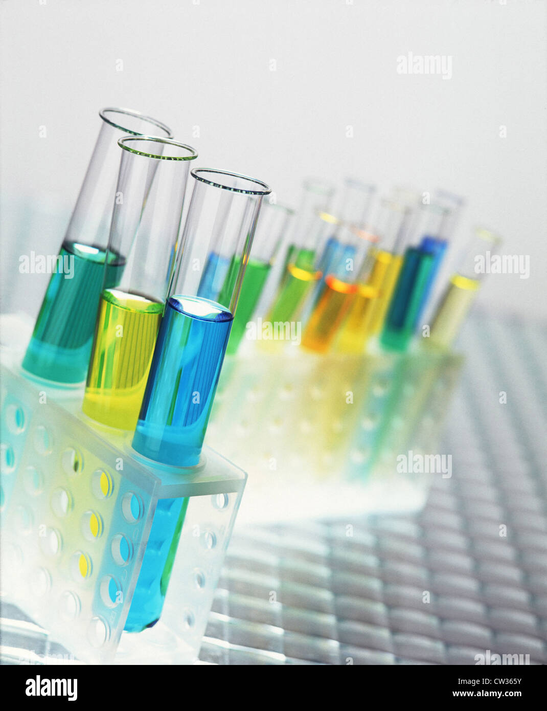 Test tubes with different colored liquids Stock Photo - Alamy