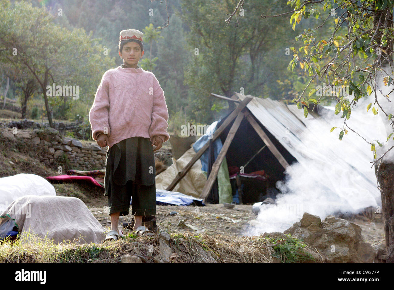 Pamir earthquake Allai valley Stock Photo