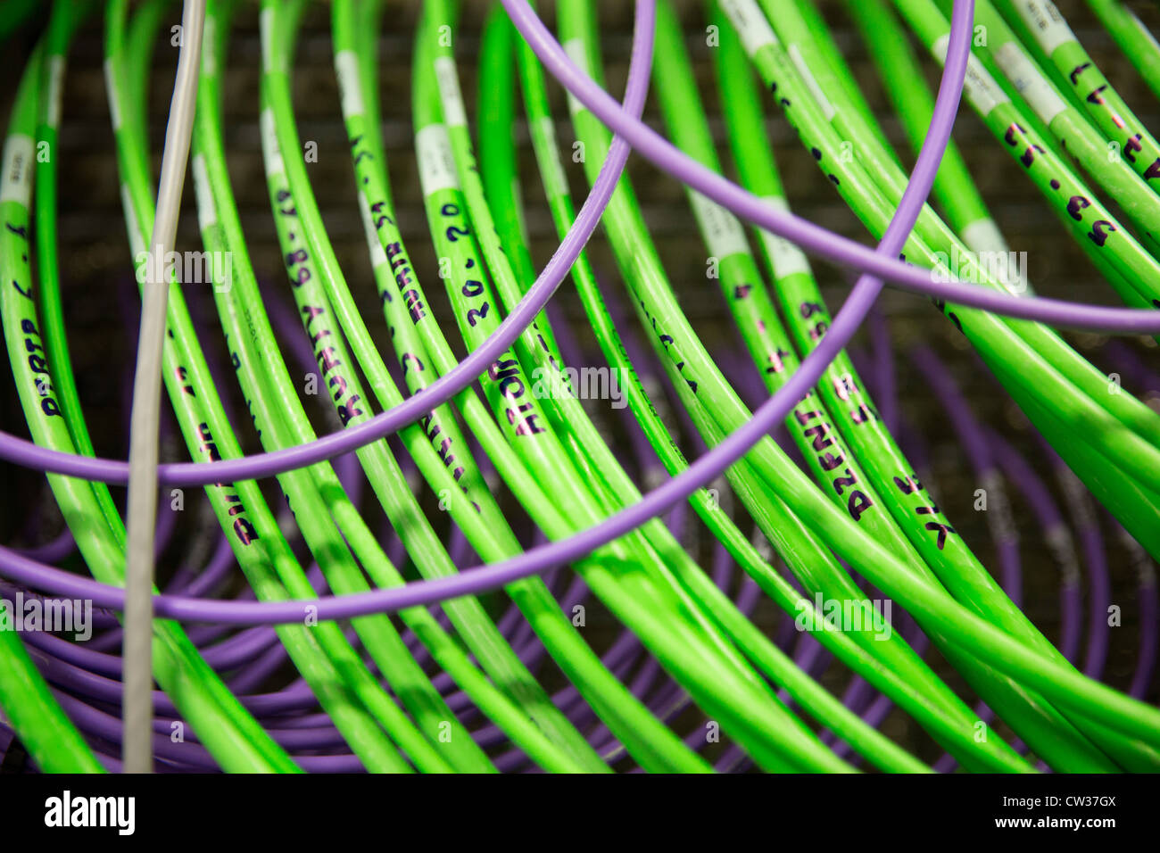 cables in television studio Stock Photo Alamy