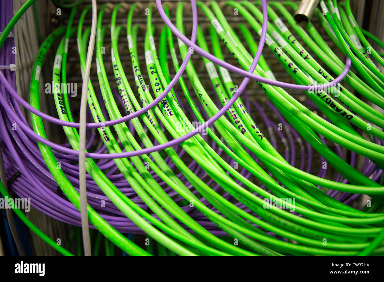 cables in television studio Stock Photo Alamy