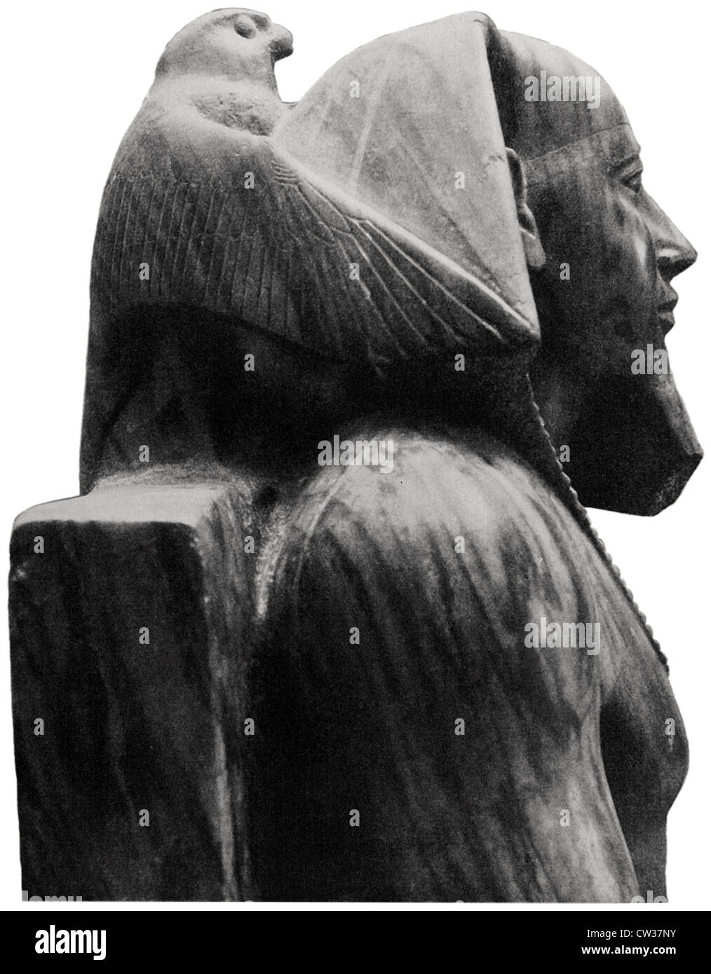 Head of the statue of Khafre Stock Photo