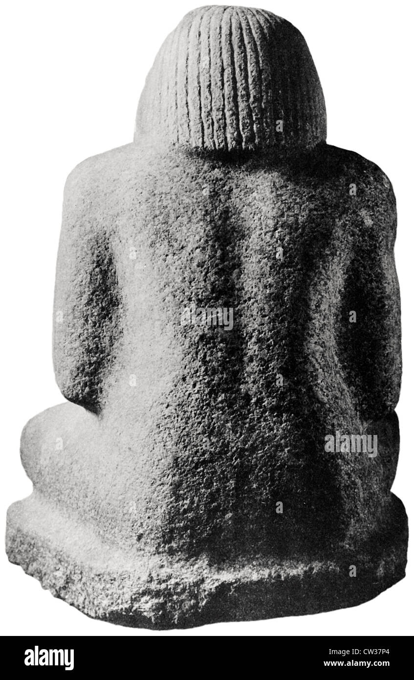 Granite statue of a scribe Stock Photo