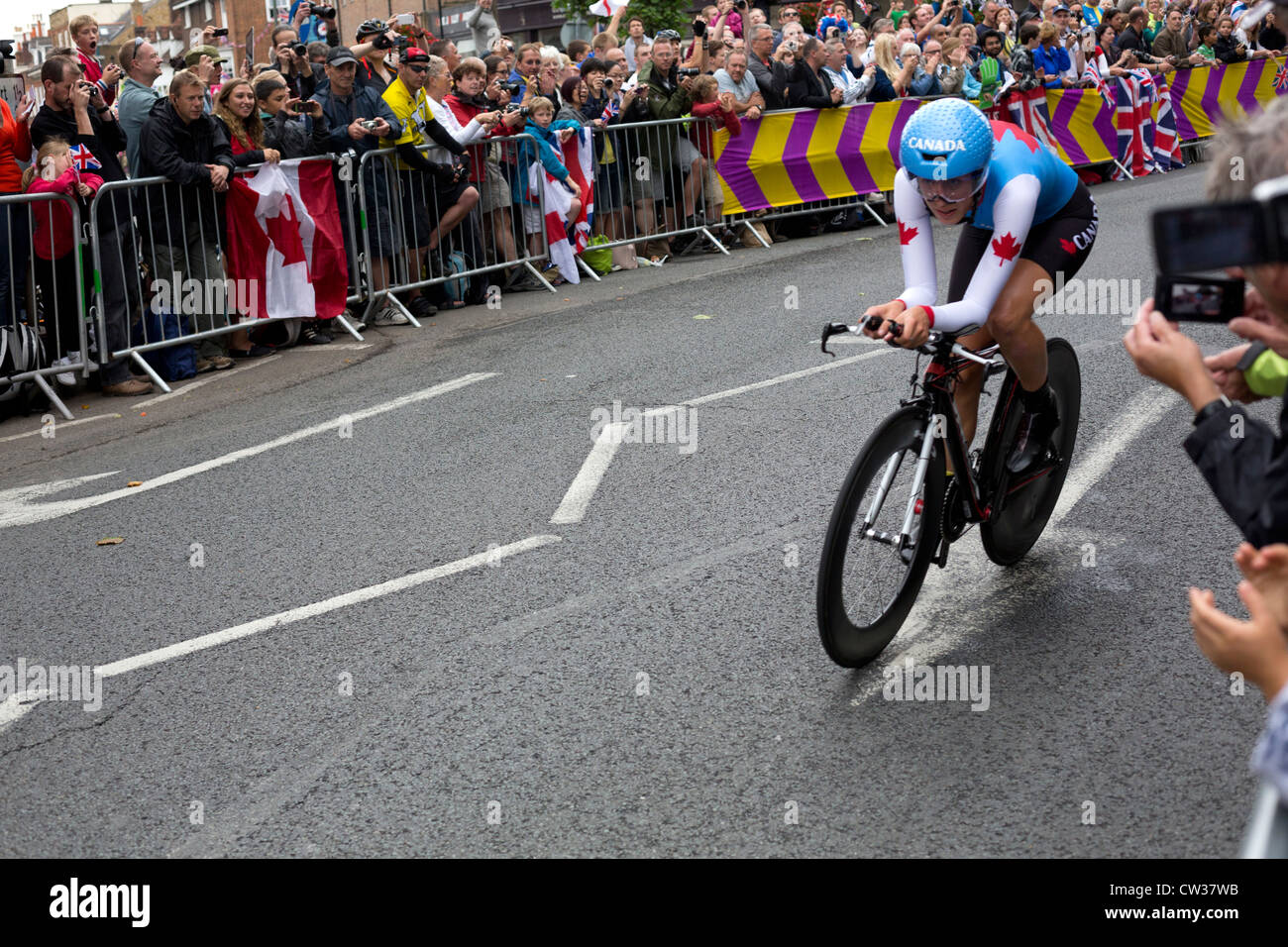 Olympic womens Cycling Time Trial London 2012. Denise Ramsden, Canada ...