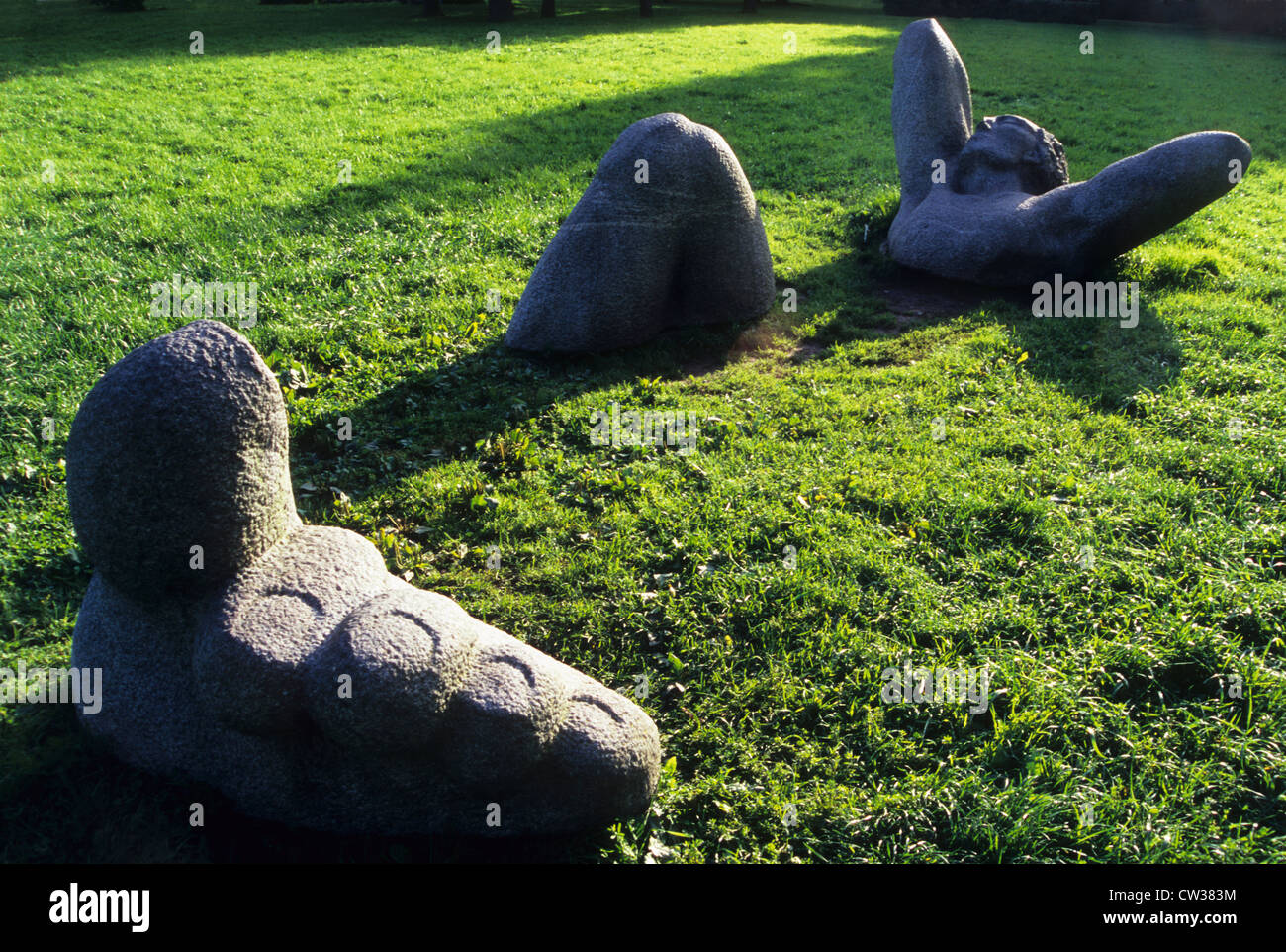 Reclining Figure sculpture, Toompark, Tallinn, Estonia Stock Photo