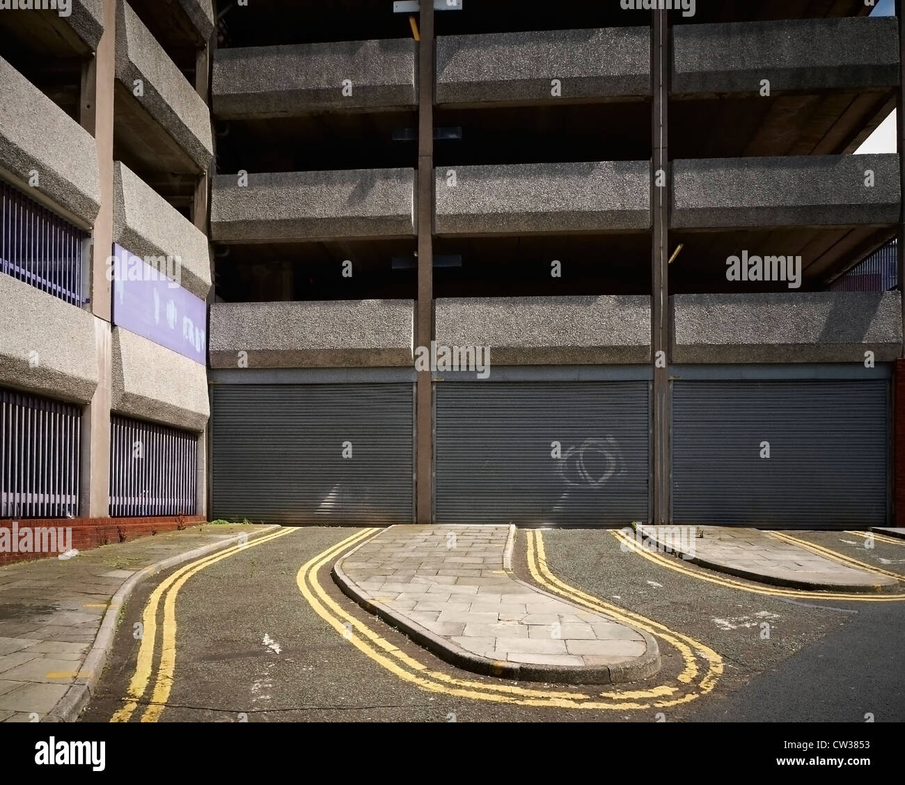 Ncp multi carpark mount pleasant merseyside england shut shutters hires stock photography and