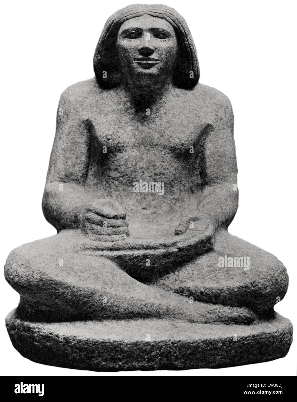 Granite statue of a scribe Stock Photo